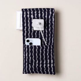 Blue Handmade Cotton Mobile Charging Holder