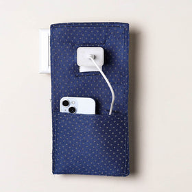 Blue Handmade Cotton Mobile Charging Holder