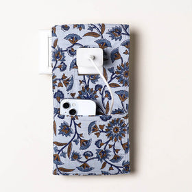 Blue Handmade Cotton Mobile Charging Holder