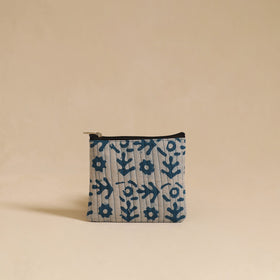 Blue - handmade cotton multipurpose utility pouch (set