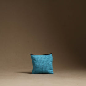 Blue - handmade cotton multipurpose utility pouches (set