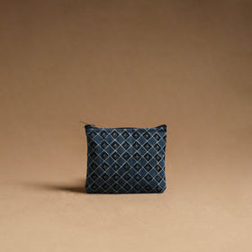 Blue Handmade Cotton Multipurpose Utility Pouches (set of 3)