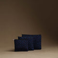 Blue - handmade cotton multipurpose utility pouches (set