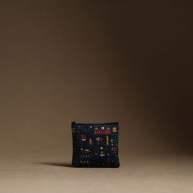 Blue - handmade cotton multipurpose utility pouches (set