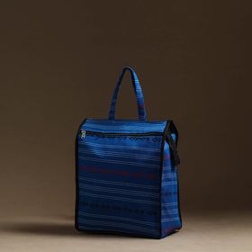 Blue Handmade Cotton Shopping Hand bag