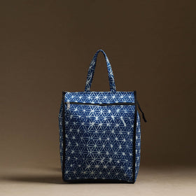 Blue Handmade Cotton Shopping Hand bag