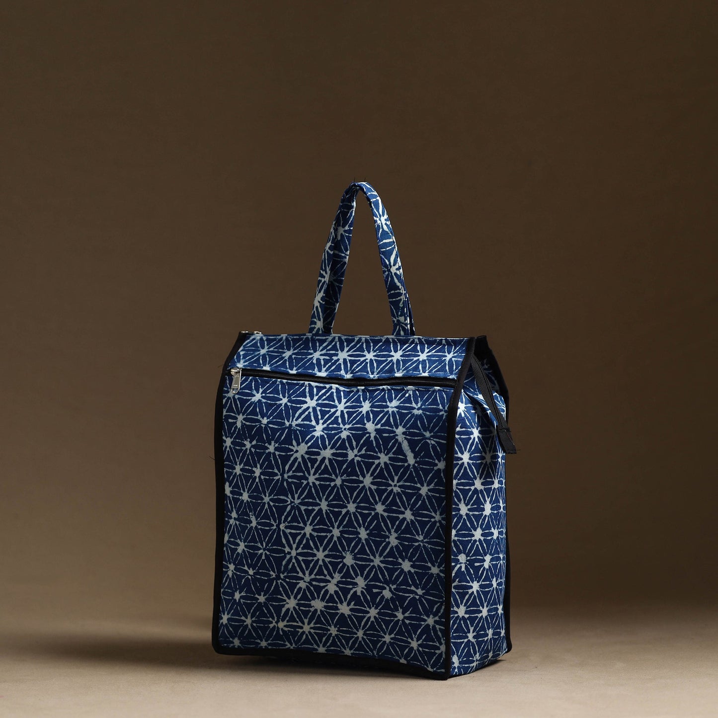 Blue Handmade Cotton Shopping Hand bag