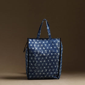 Blue Handmade Cotton Shopping Hand bag