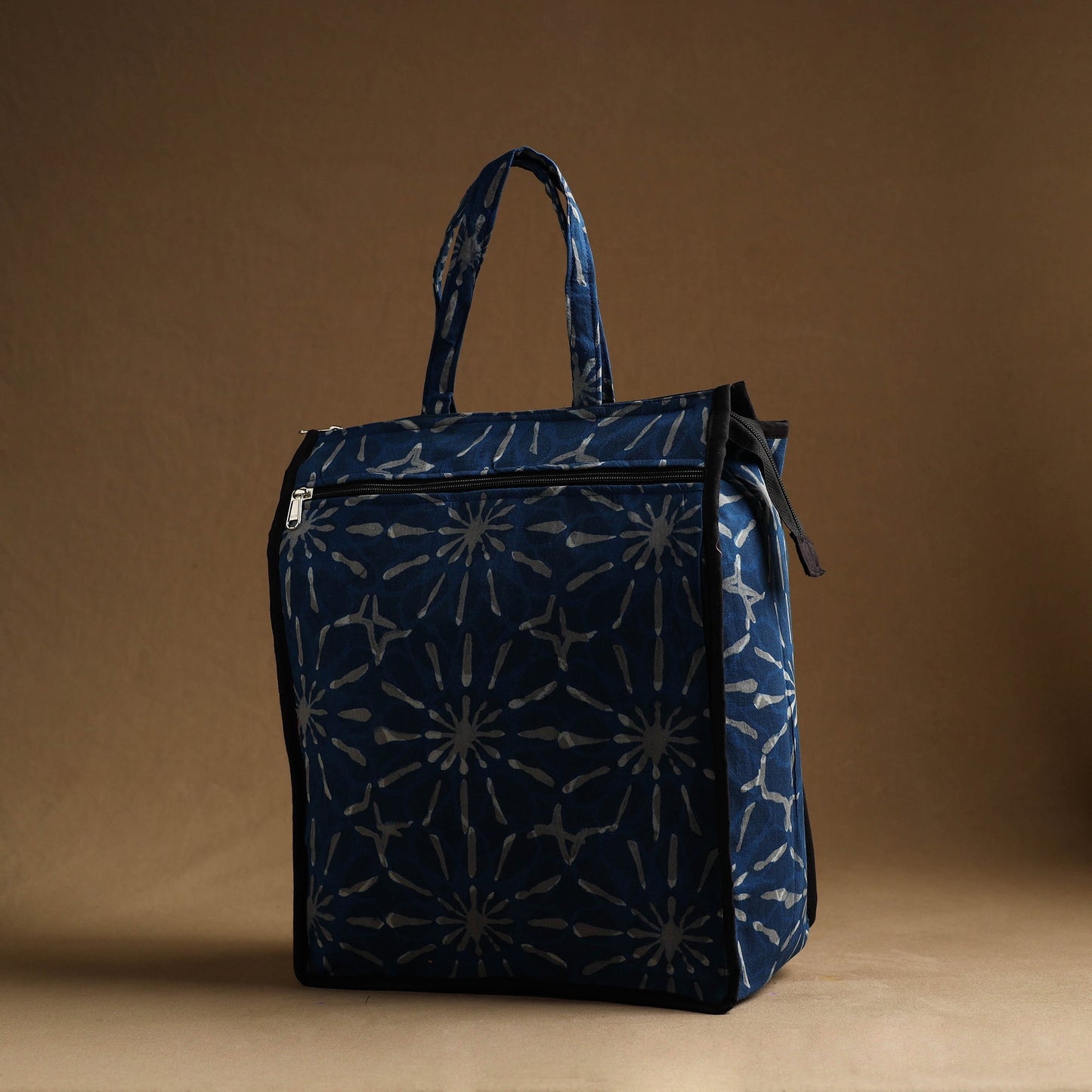 Blue Handmade And Durable Cotton Shopping Hand Bag