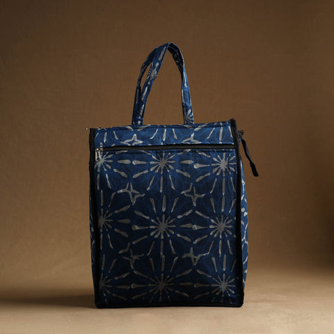 Blue Handmade And Durable Cotton Shopping Hand Bag