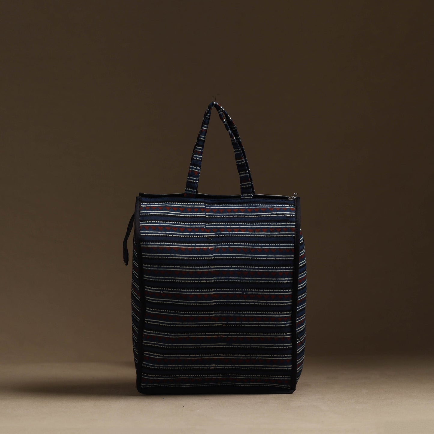 Blue Handmade Cotton Shopping Hand bag