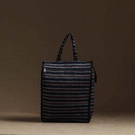 Blue Handmade Cotton Shopping Hand bag