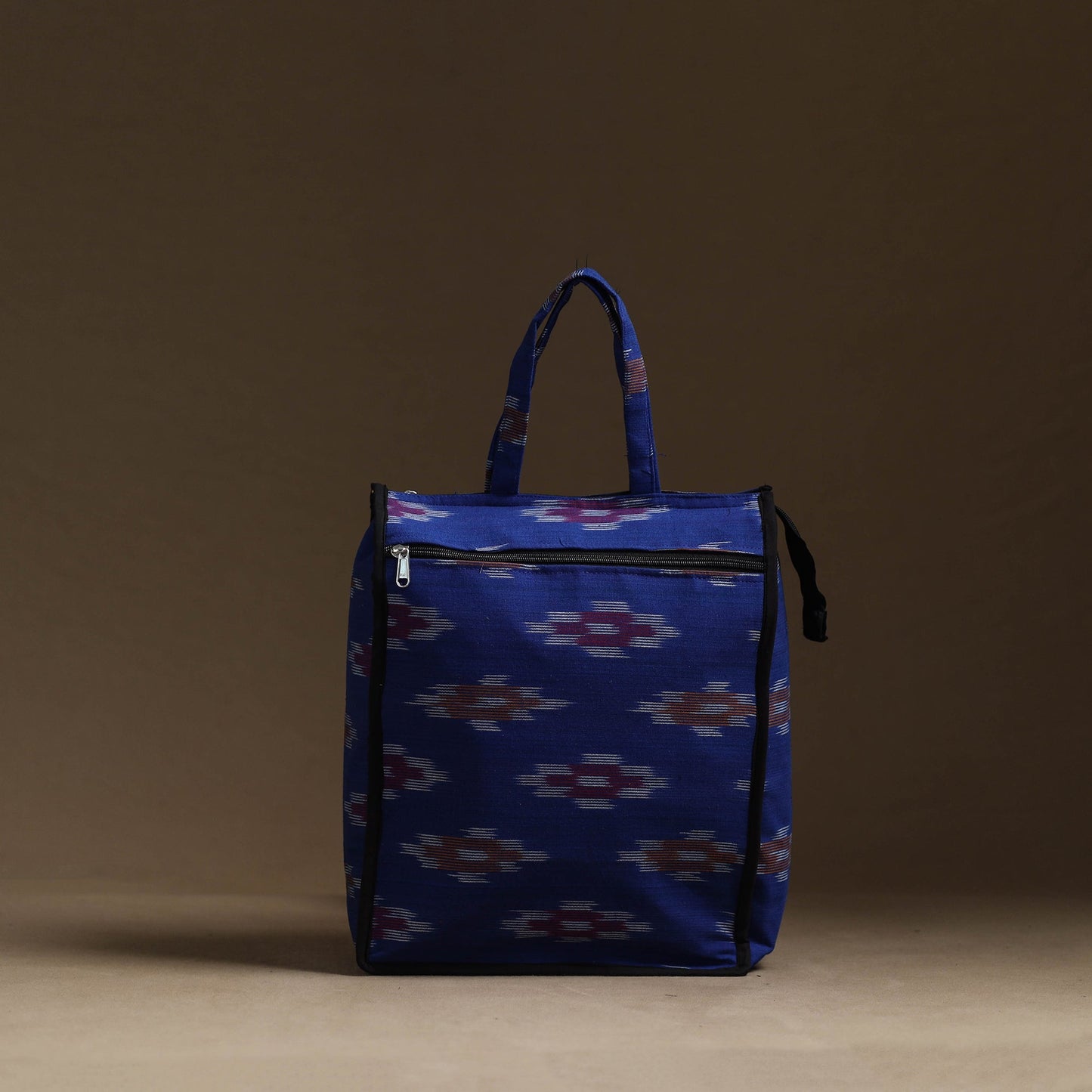 Blue Handmade Cotton Shopping Hand bag