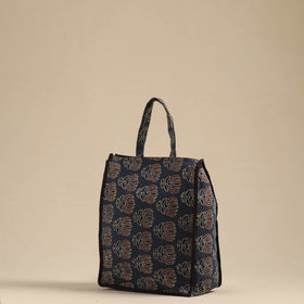 Blue Handmade Cotton Shopping Hand bag