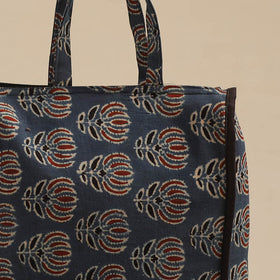 Blue Handmade Cotton Shopping Hand bag