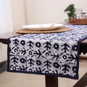 Blue Handmade Cotton Table Runner