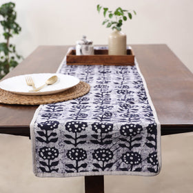 Blue Handmade Cotton Table Runner