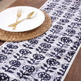 Blue Handmade Cotton Table Runner