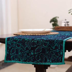 Blue Handmade Cotton Table Runner