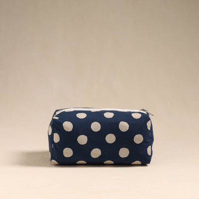  Blue Handmade Cotton Toiletry Bag 