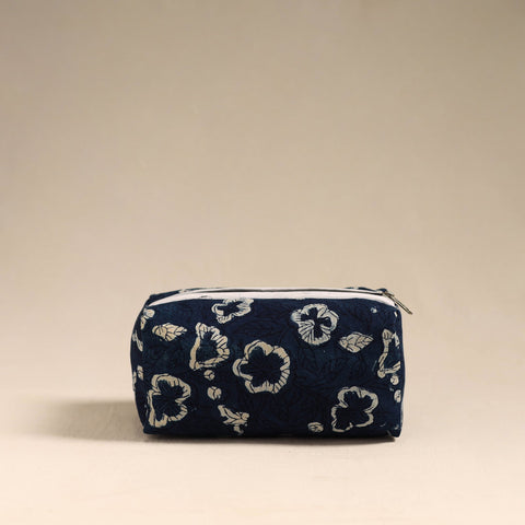  Blue Handmade Cotton Toiletry Bag 