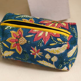  Blue Handmade Cotton Toiletry Bags (Set of 3) 