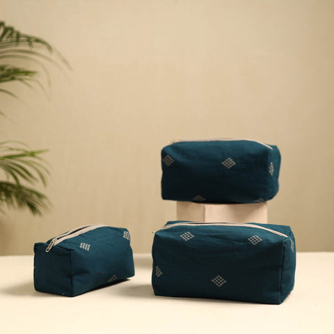  Handmade Cotton Toiletry Bags (Set of 3) 
