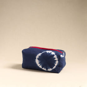  Blue Handmade Cotton Toiletry Pouch 