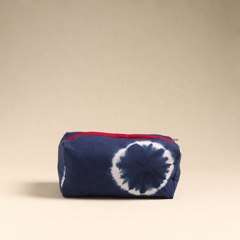  Blue Handmade Cotton Toiletry Pouch 