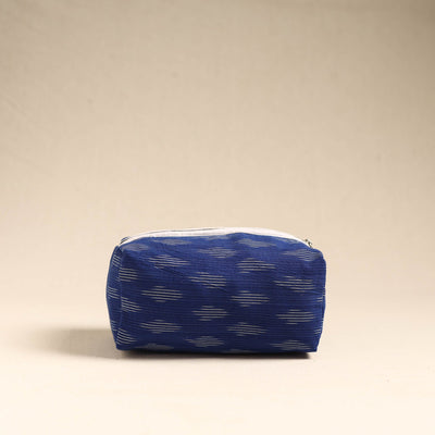  Blue Handmade Cotton Toiletry Pouch 