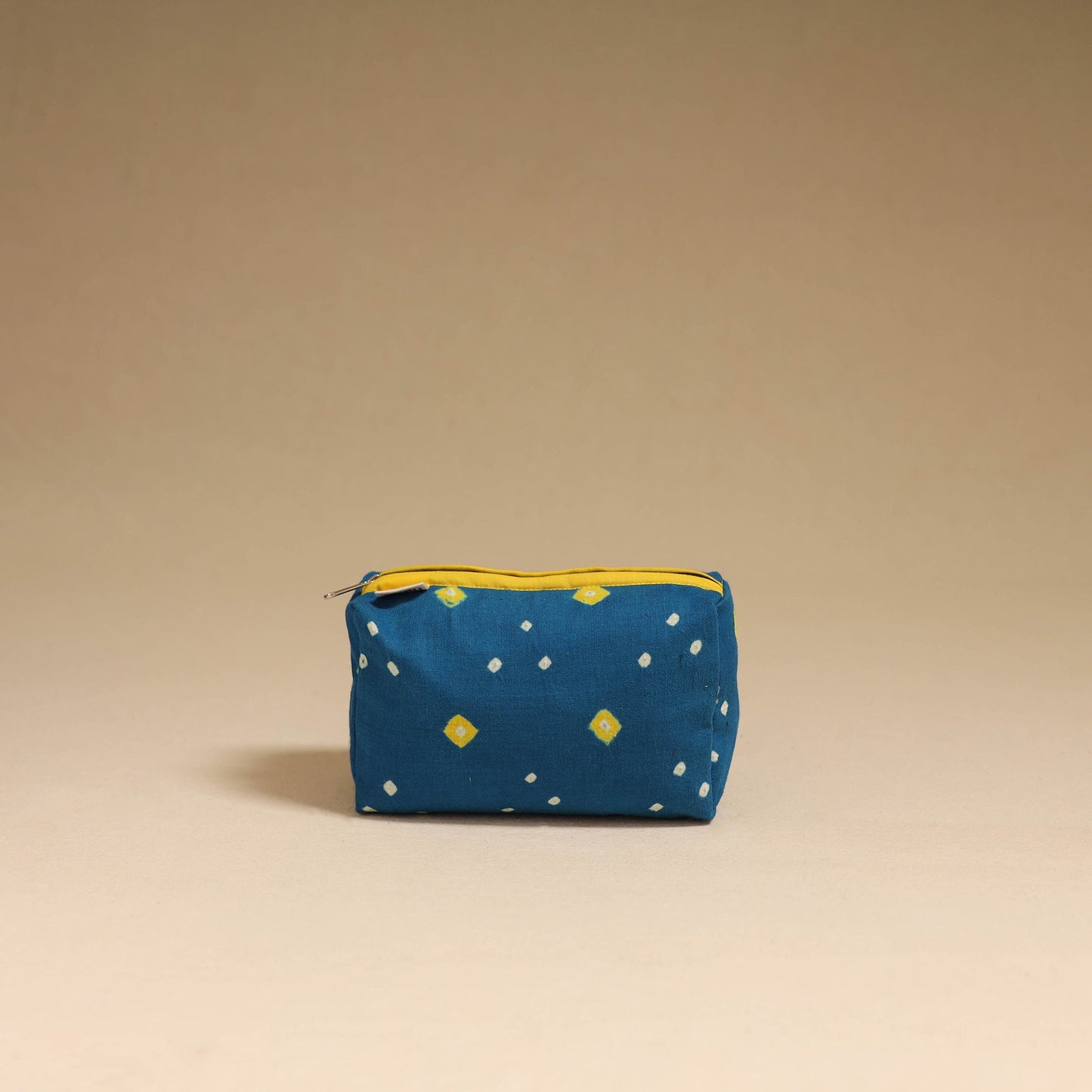 Blue - handmade cotton toiletry pouch 15 - handcrafted