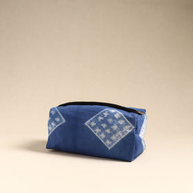  Blue Handmade Cotton Toiletry Pouch 