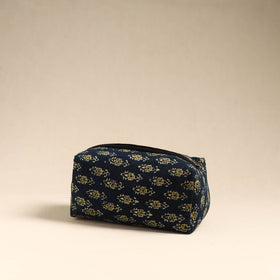  Blue Handmade Cotton Toiletry Pouch 