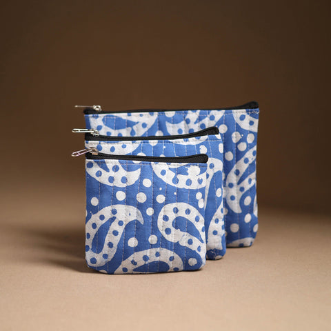 Handcrafted Multipurpose Cotton Utility Pouch Set 