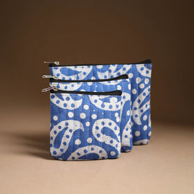 Handcrafted Multipurpose Cotton Utility Pouch Set 