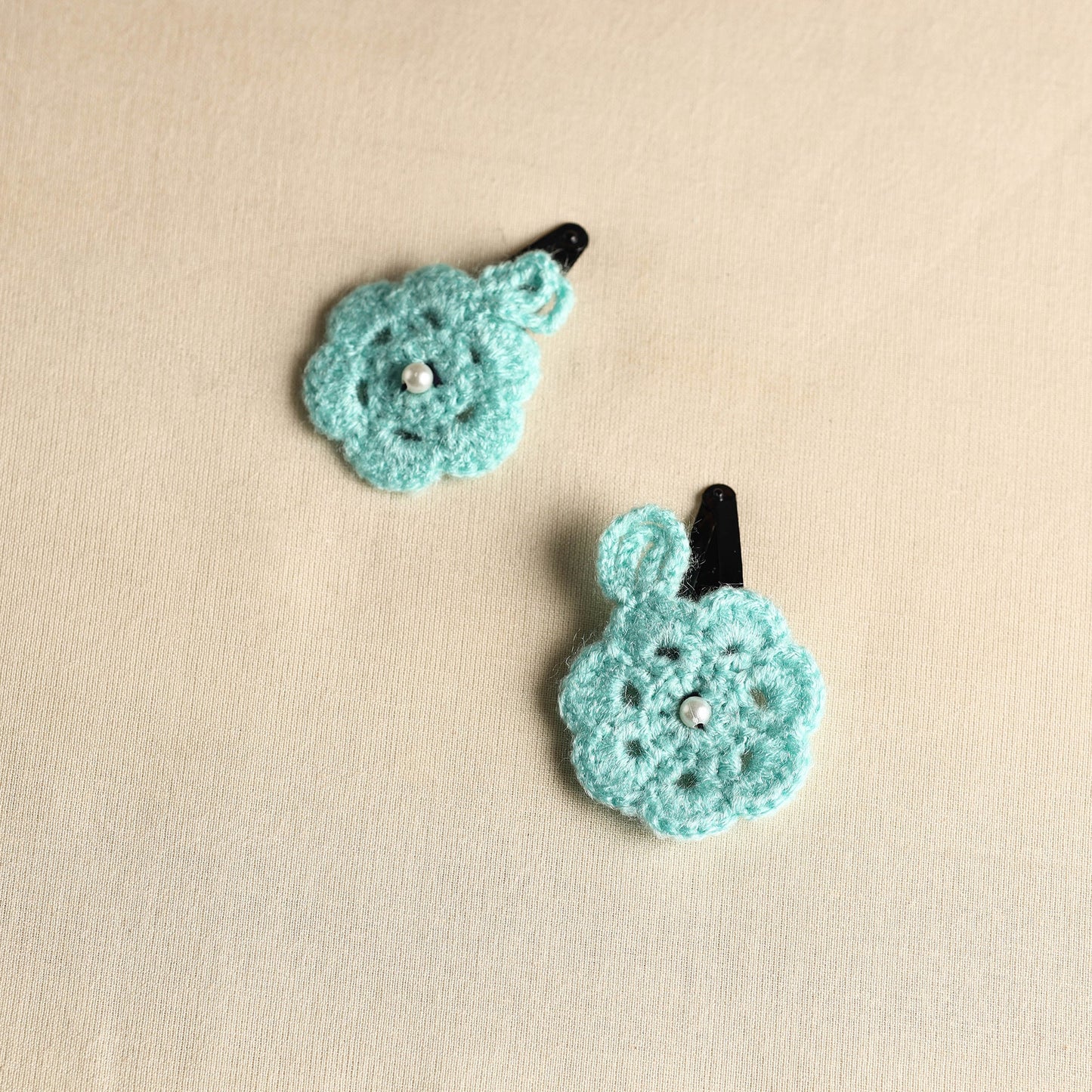  Handmade Crochet Tik-Tak Hair Clip (set of 2) 
