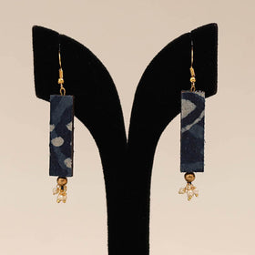 Blue - handmade fabart earrings 77 - handcrafted