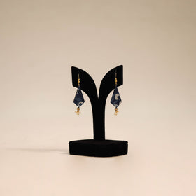 Blue - handmade fabart earrings 79 - handcrafted
