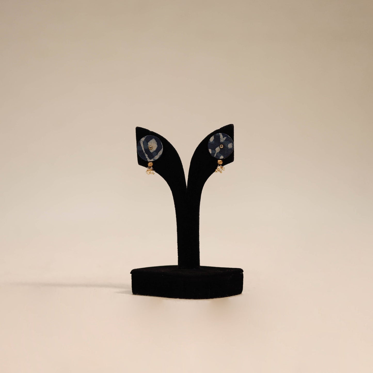 Blue - handmade fabart earrings 81 - handcrafted