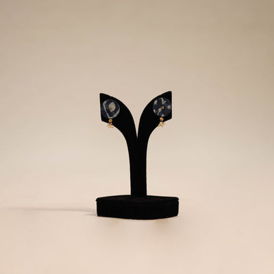 Blue - handmade fabart earrings 81 - handcrafted