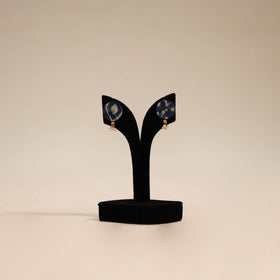 Blue - handmade fabart earrings 81 - handcrafted