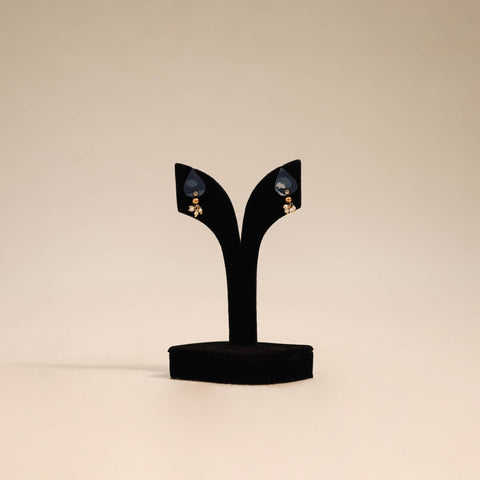 Blue - handmade fabart earrings 83 - handcrafted