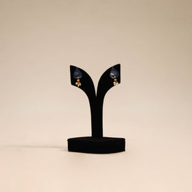 Blue - handmade fabart earrings 83 - handcrafted