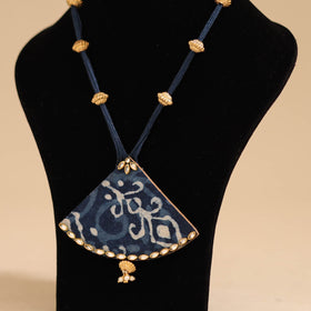 Blue - handmade fabart pendant necklace 12 - handcrafted