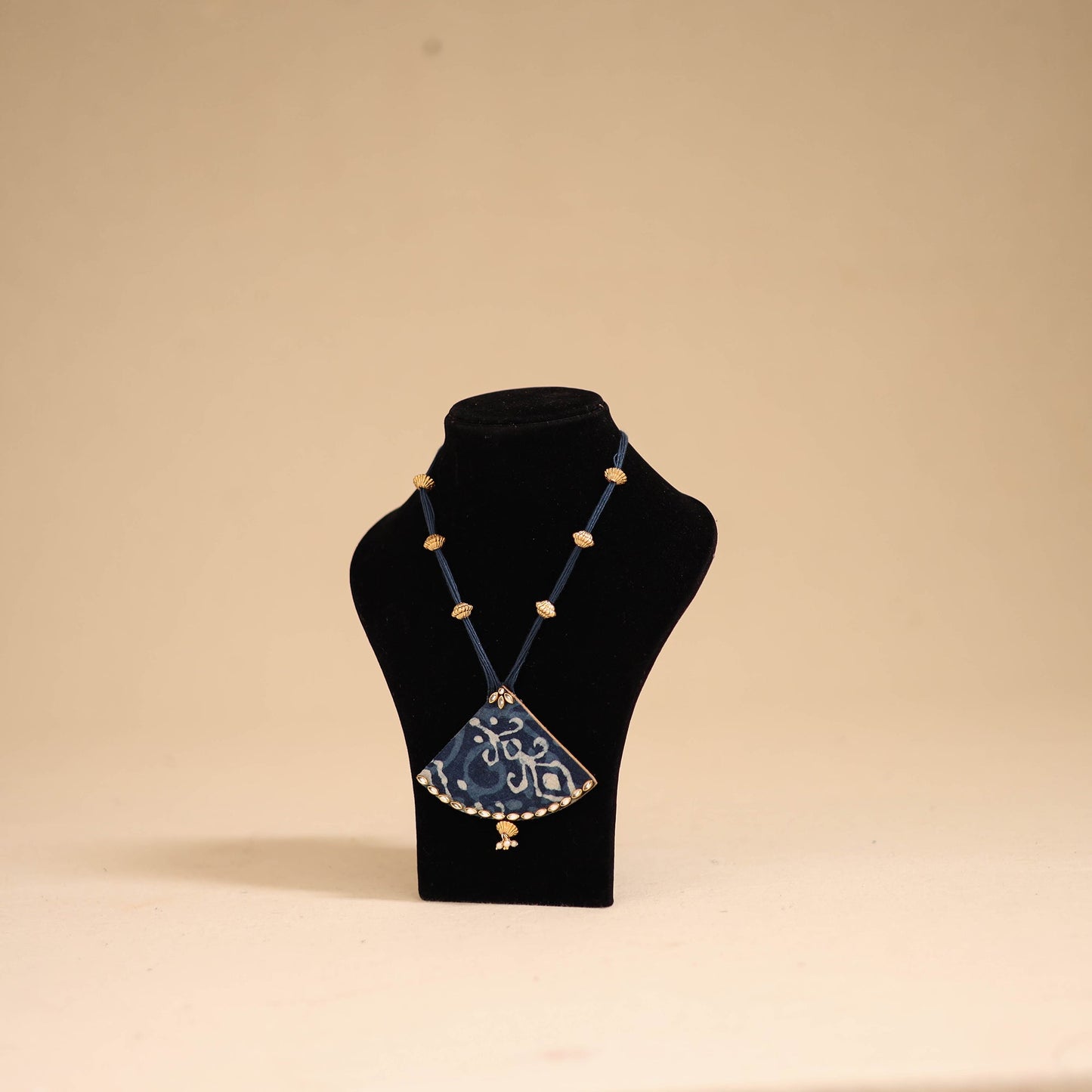 Blue - handmade fabart pendant necklace 12 - handcrafted