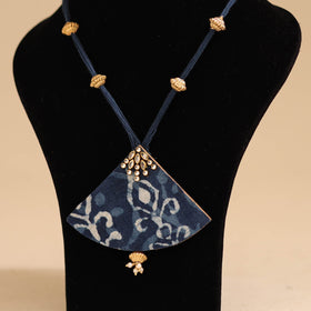 Blue - handmade fabart pendant necklace 13 - handcrafted