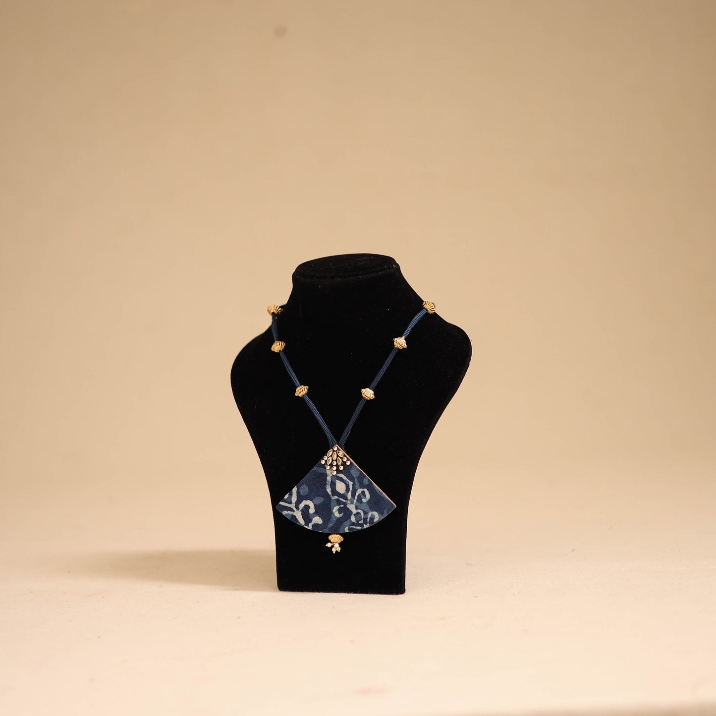 Blue - handmade fabart pendant necklace 13 - handcrafted