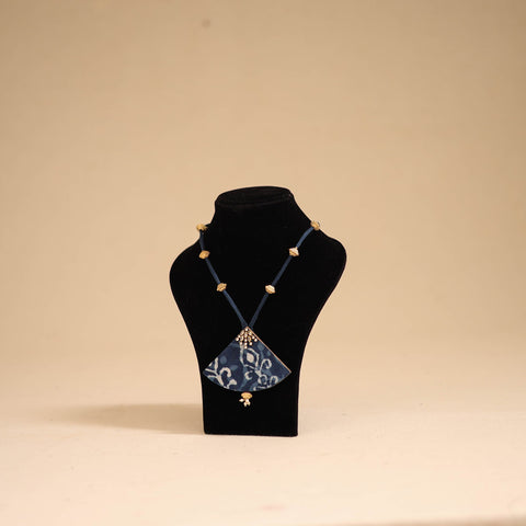 Blue - handmade fabart pendant necklace 13 - handcrafted