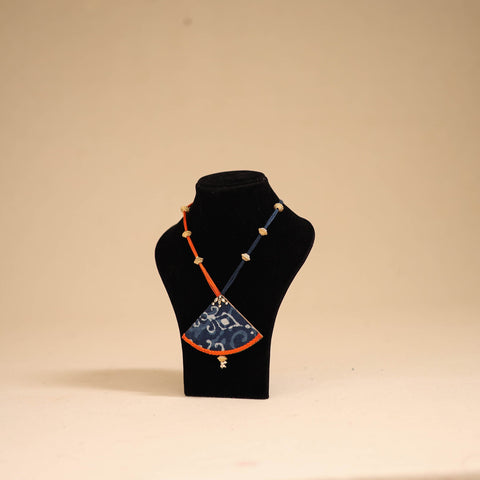 Blue - handmade fabart pendant necklace 16 - handcrafted