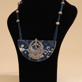 Blue - handmade fabart pendant necklace 27 - handcrafted